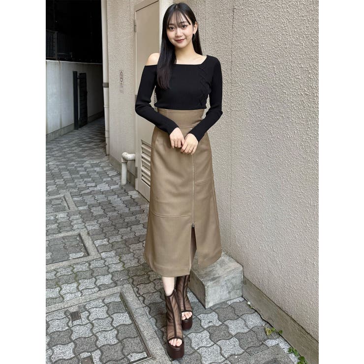 ワンショルダーレースアップニット | MURUA | 詳細画像32 