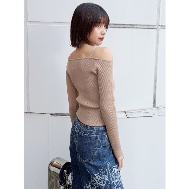 ワンショルダーレースアップニット | MURUA | 詳細画像34 