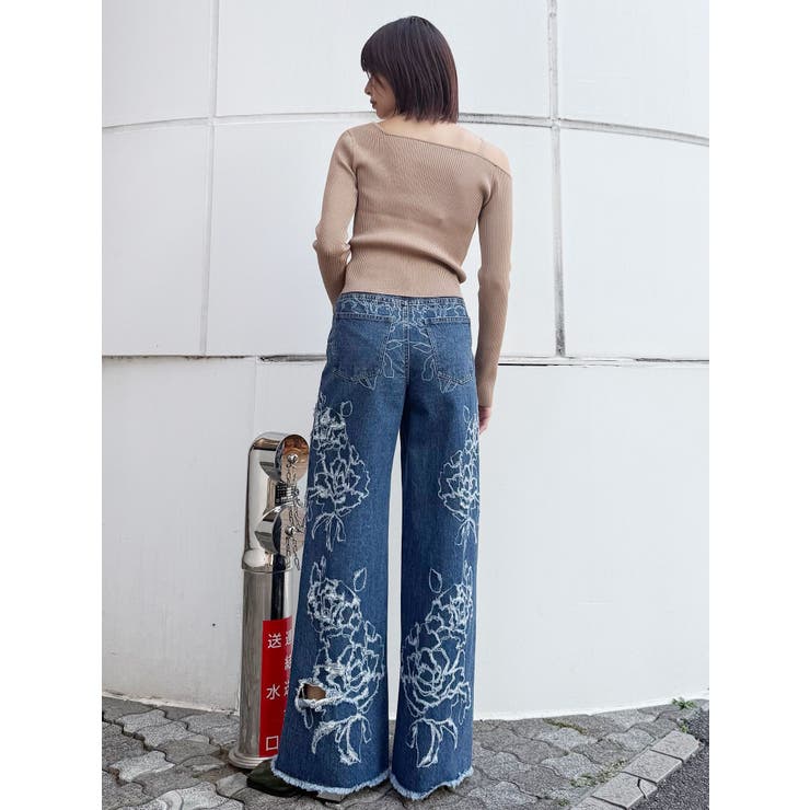 ワンショルダーレースアップニット | MURUA | 詳細画像37 