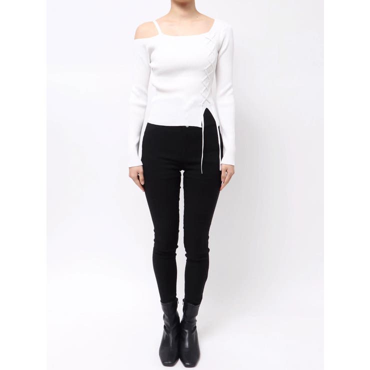 ワンショルダーレースアップニット | MURUA | 詳細画像49 