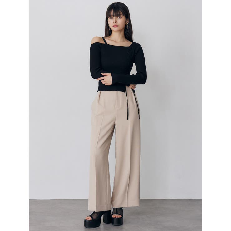 ワンショルダーレースアップニット | MURUA | 詳細画像8 