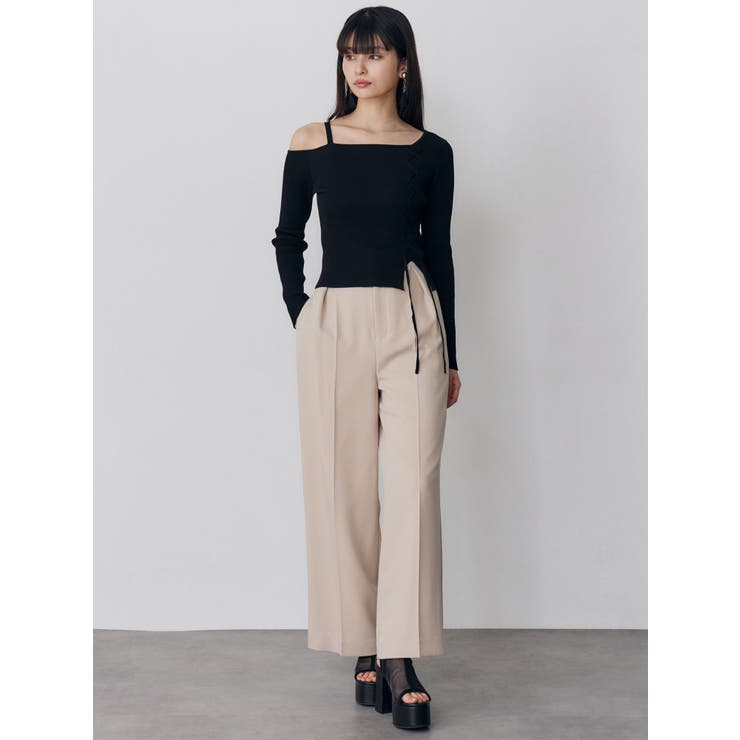 ワンショルダーレースアップニット | MURUA | 詳細画像9 