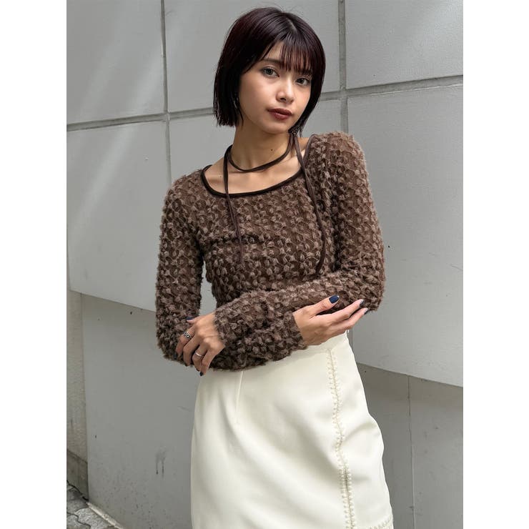 リボンタイフェザートップス | MURUA | 詳細画像20 