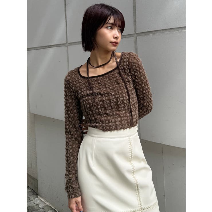 リボンタイフェザートップス | MURUA | 詳細画像21 