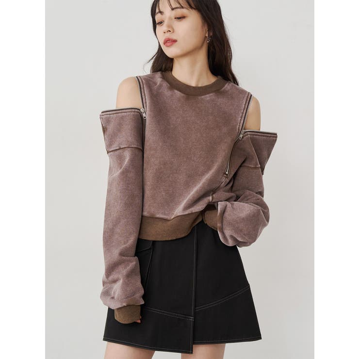 ブラウン | 2WAYジップスウェット | MURUA