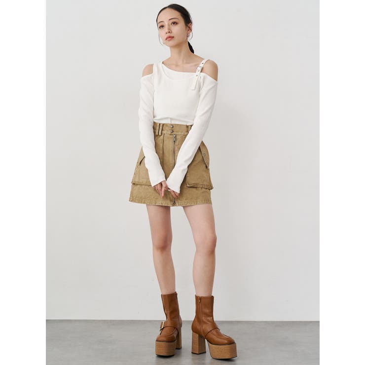 アシメデザインベルトトップス | MURUA | 詳細画像19 