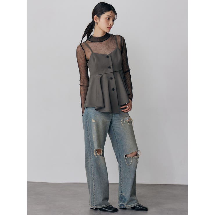 プリーツシアーハイネックトップス | MURUA | 詳細画像23 