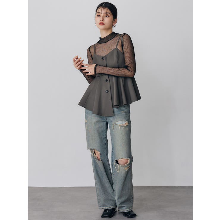 プリーツシアーハイネックトップス | MURUA | 詳細画像24 