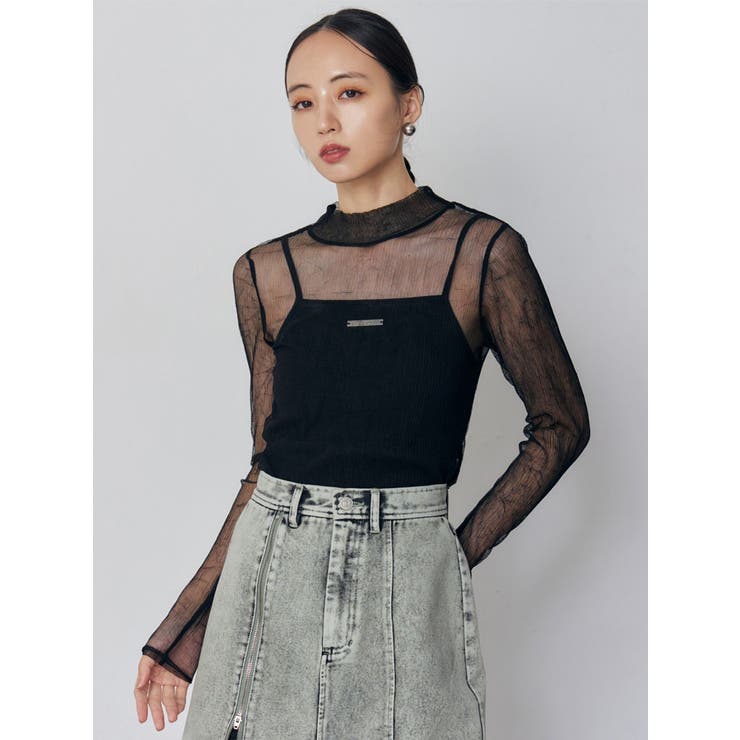 プリーツシアーハイネックトップス | MURUA | 詳細画像3 