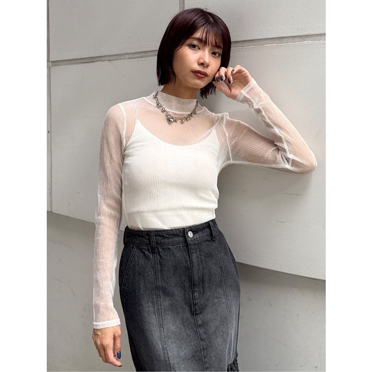 プリーツシアーハイネックトップス | MURUA | 詳細画像30 