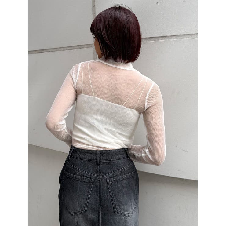 プリーツシアーハイネックトップス | MURUA | 詳細画像32 