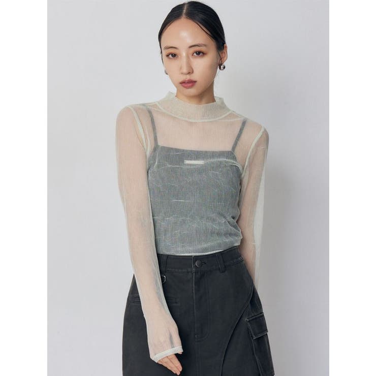 プリーツシアーハイネックトップス | MURUA | 詳細画像4 