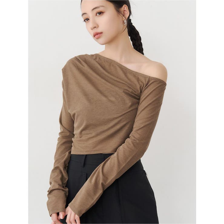 モカ | ドレープワンショルトップス | MURUA