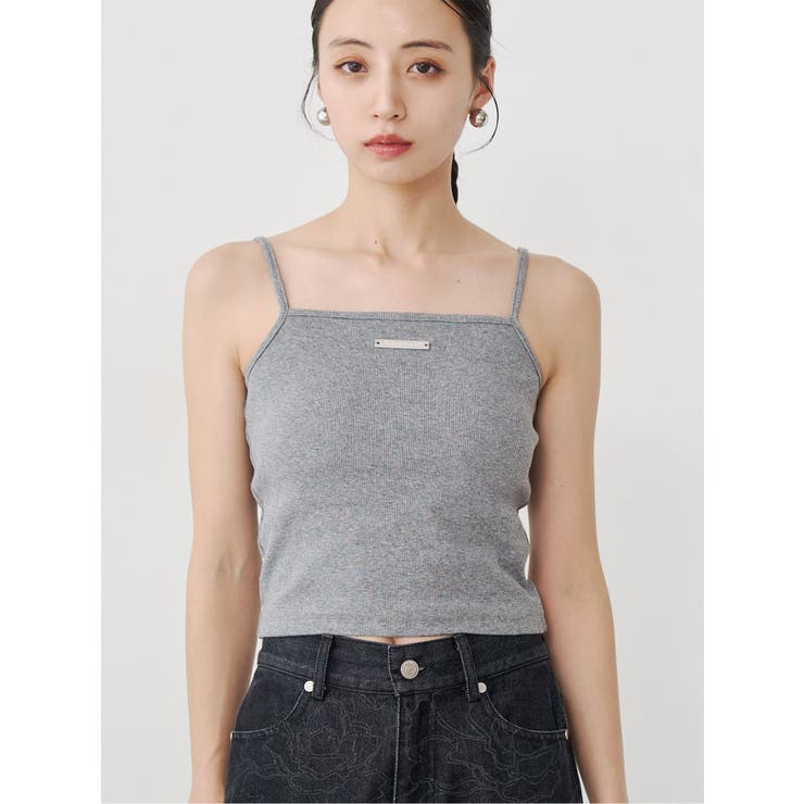 グレー | ロゴプレートスクエアキャミ | MURUA