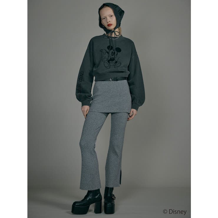 【ミッキーマウス】フロッキーデザインスウェット | MURUA | 詳細画像5 
