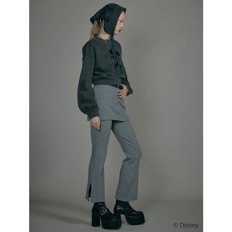 【ミッキーマウス】フロッキーデザインスウェット | MURUA | 詳細画像6 