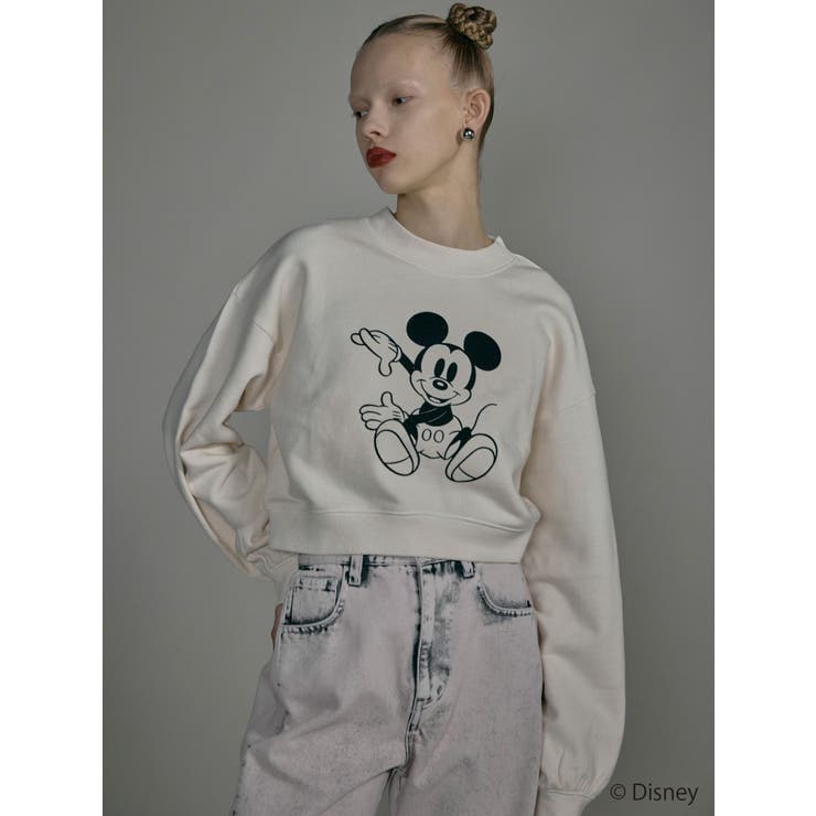 【ミッキーマウス】フロッキーデザインスウェット | MURUA | 詳細画像8 