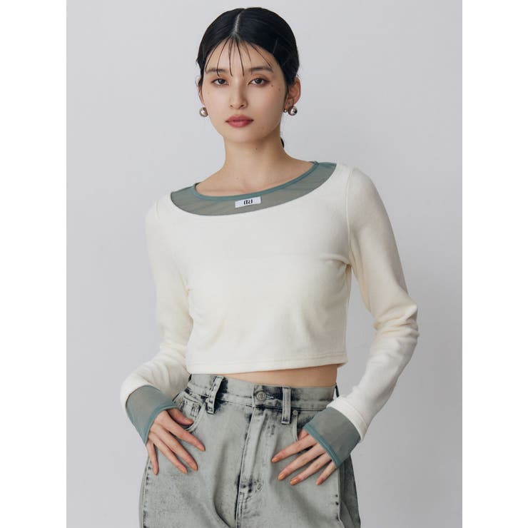 シアードッキングベロアトップス | MURUA | 詳細画像16 