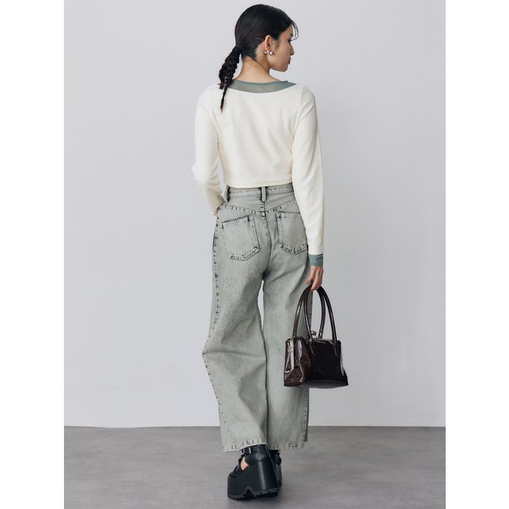 シアードッキングベロアトップス | MURUA | 詳細画像21 