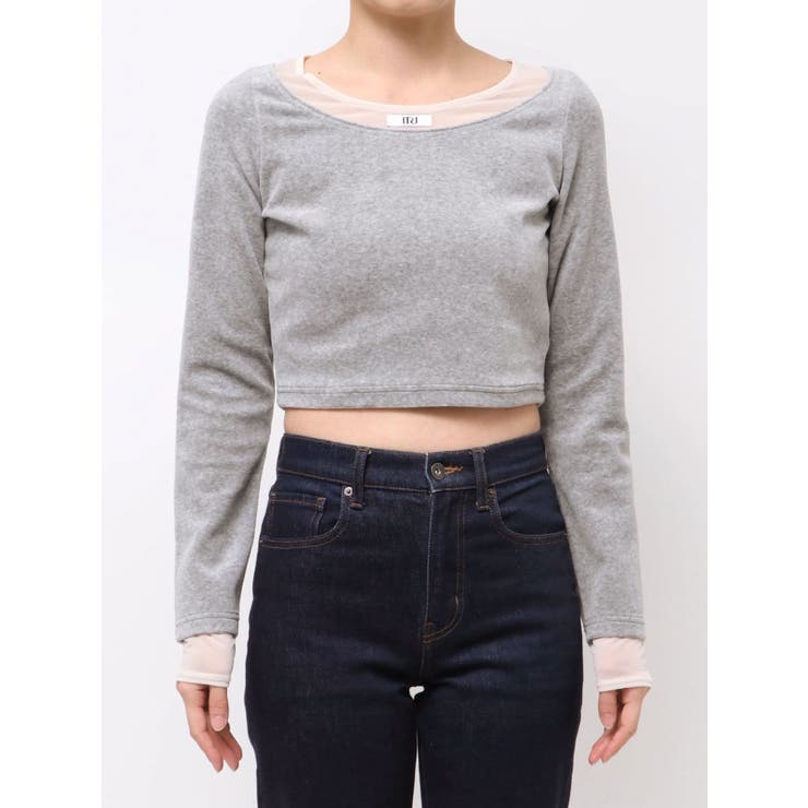 シアードッキングベロアトップス | MURUA | 詳細画像22 