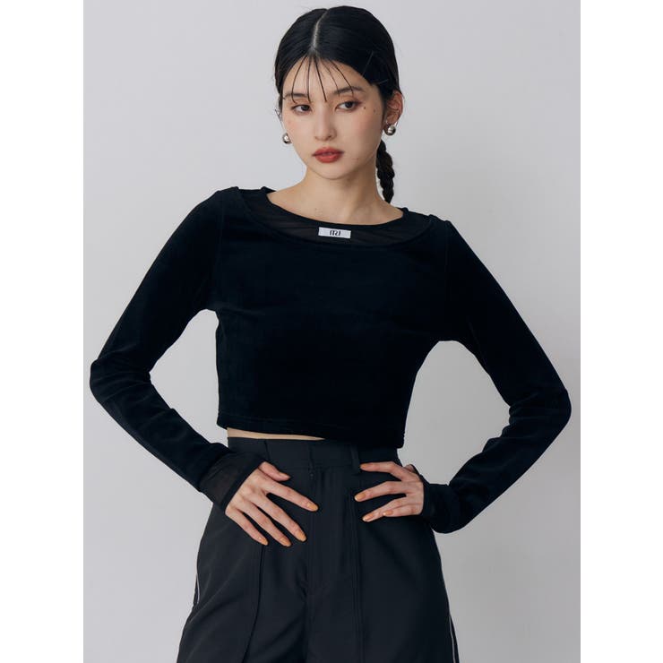 シアードッキングベロアトップス | MURUA | 詳細画像4 