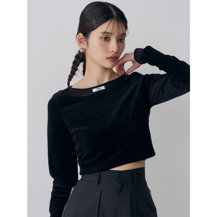 シアードッキングベロアトップス | MURUA | 詳細画像5 