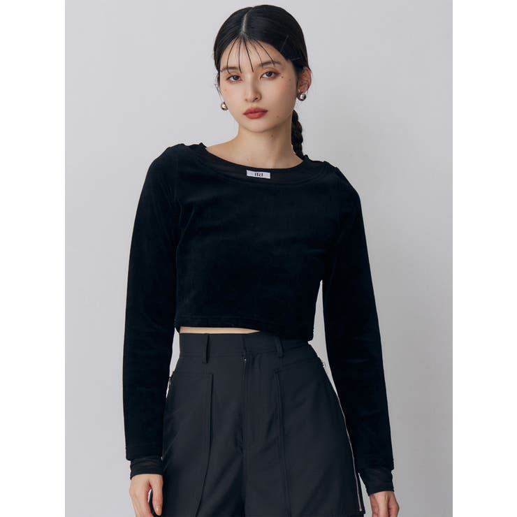 シアードッキングベロアトップス | MURUA | 詳細画像6 