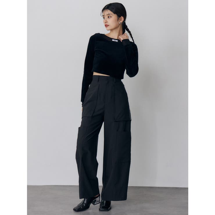 シアードッキングベロアトップス | MURUA | 詳細画像7 