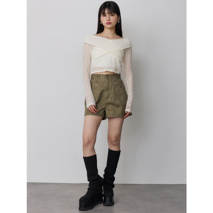 レースカシュクールオフショルトップス | MURUA | 詳細画像21 