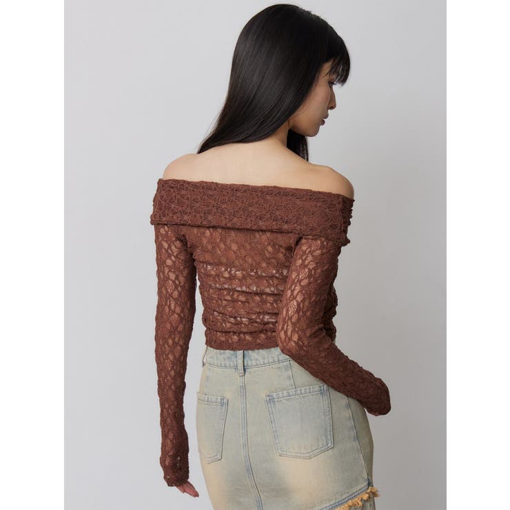 レースカシュクールオフショルトップス | MURUA | 詳細画像28 