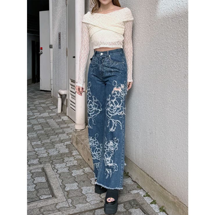 レースカシュクールオフショルトップス | MURUA | 詳細画像43 