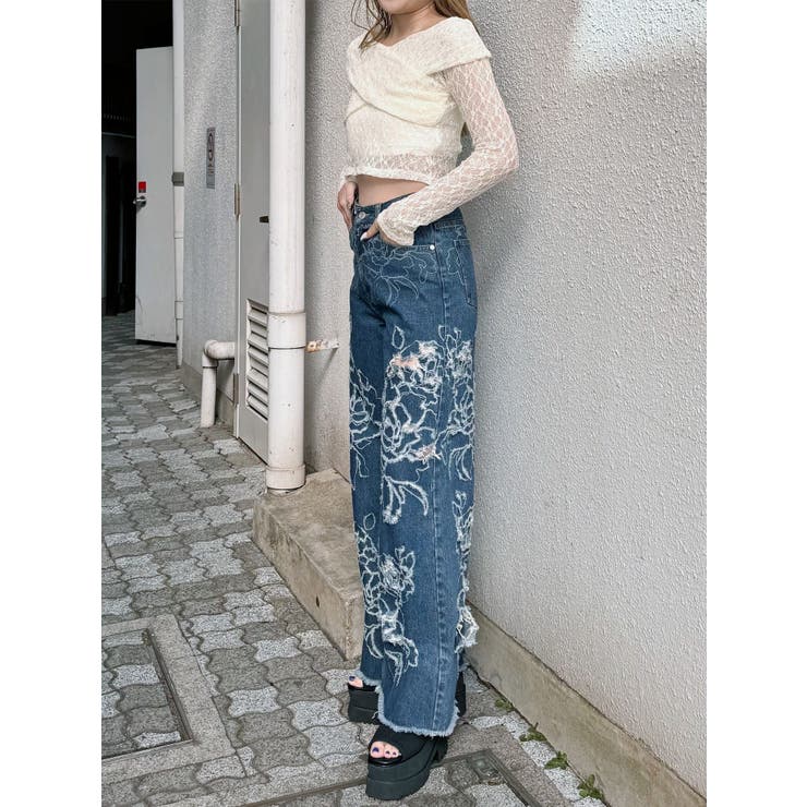 レースカシュクールオフショルトップス | MURUA | 詳細画像44 