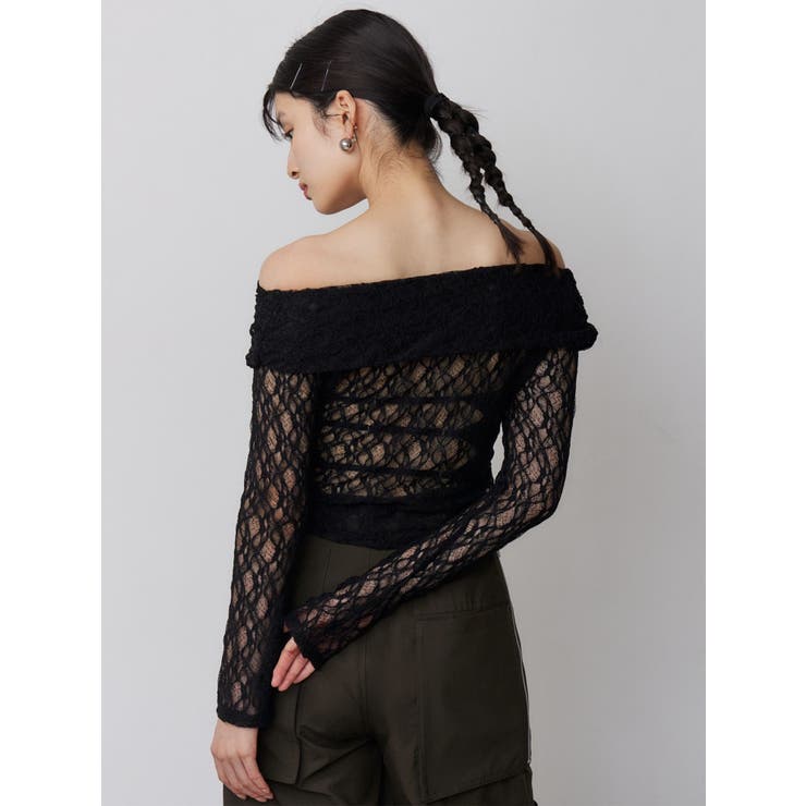 レースカシュクールオフショルトップス | MURUA | 詳細画像9 