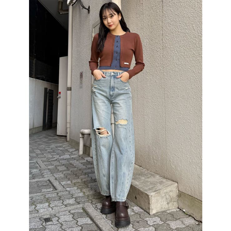 レイヤードクロップドカーディガン | MURUA | 詳細画像21 