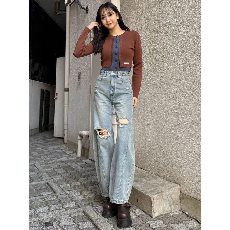 レイヤードクロップドカーディガン | MURUA | 詳細画像22 