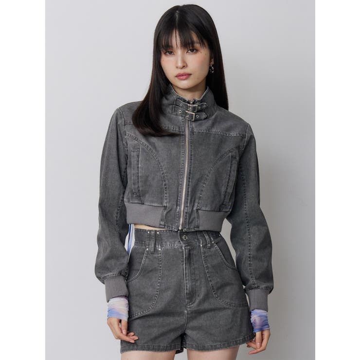 ウォッシュスタンドネックショートブルゾン【セット販売対象】 | MURUA | 詳細画像3 