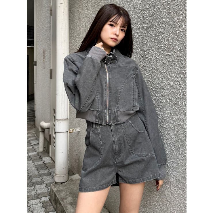 ウォッシュスタンドネックショートブルゾン【セット販売対象】 | MURUA | 詳細画像4 