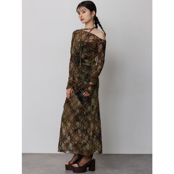 フロッキーフラワーシアーワンピース | MURUA | 詳細画像2 