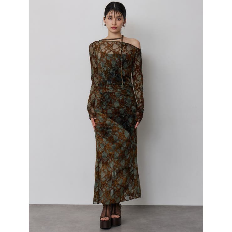 フロッキーフラワーシアーワンピース | MURUA | 詳細画像20 