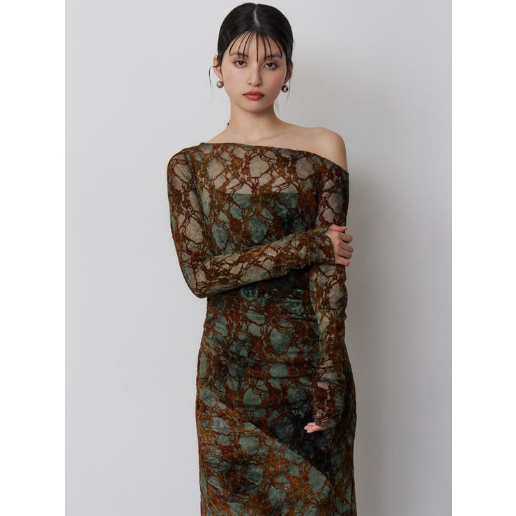 フロッキーフラワーシアーワンピース | MURUA | 詳細画像29 