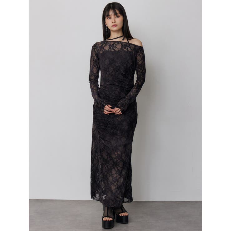 フロッキーフラワーシアーワンピース | MURUA | 詳細画像4 