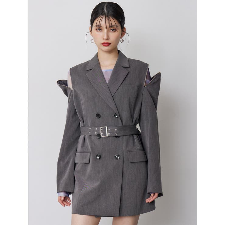 ジャケットライクZIPミニワンピース | MURUA | 詳細画像3 