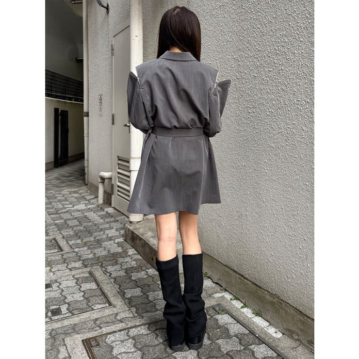 ジャケットライクZIPミニワンピース | MURUA | 詳細画像8 