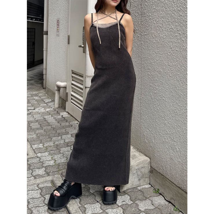 レイヤードライクニットキャミワンピース | MURUA | 詳細画像1 