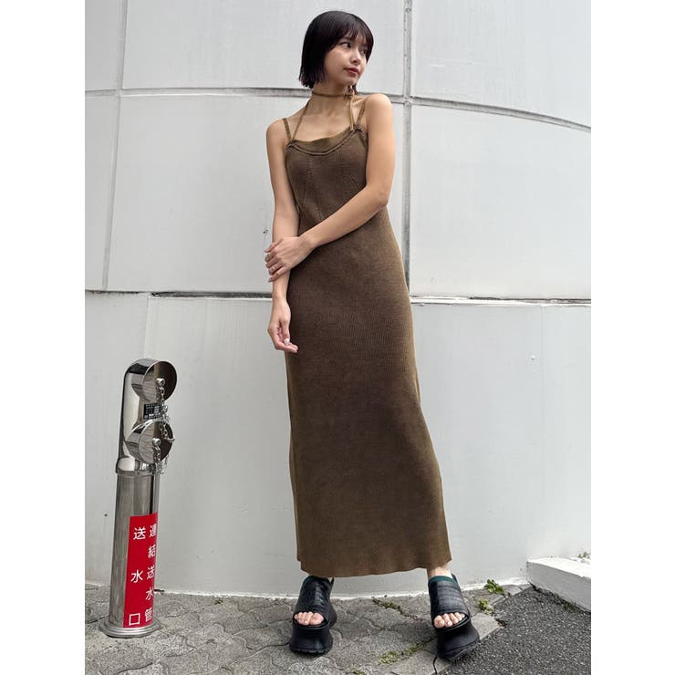 レイヤードライクニットキャミワンピース | MURUA | 詳細画像2 