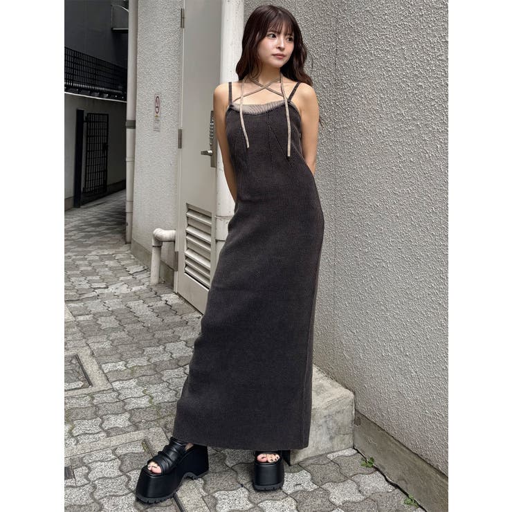 レイヤードライクニットキャミワンピース | MURUA | 詳細画像4 