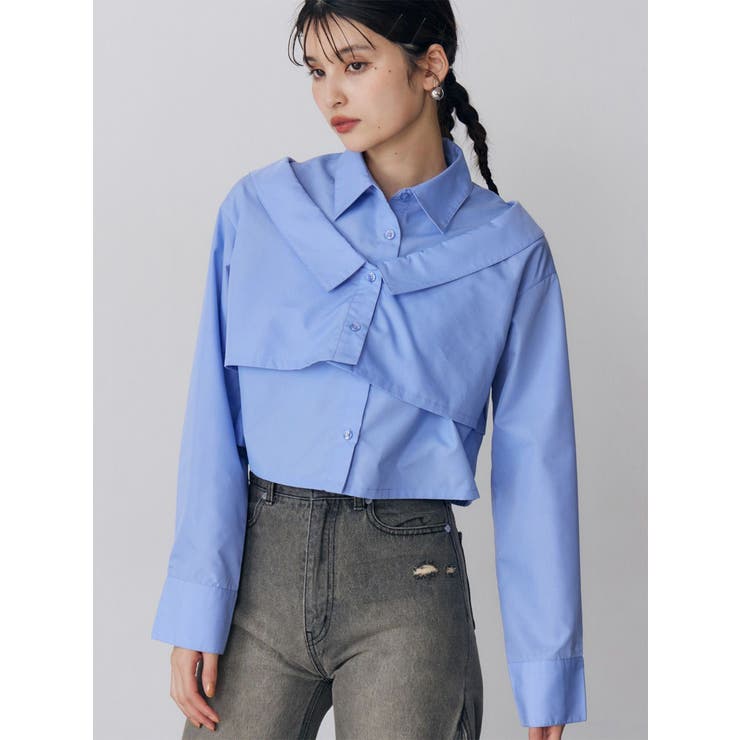 ブルー | レイヤードマルチウェイシャツ | MURUA