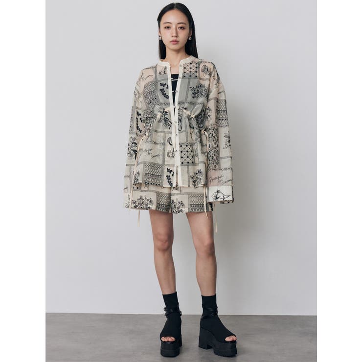 ウエストドロストシアーレースシャツ【セットアップ着用可】 | MURUA | 詳細画像13 