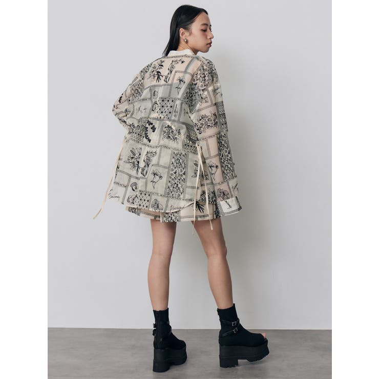 ウエストドロストシアーレースシャツ【セットアップ着用可】 | MURUA | 詳細画像16 