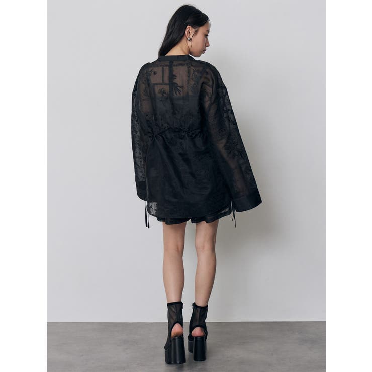 ウエストドロストシアーレースシャツ【セットアップ着用可】 | MURUA | 詳細画像27 